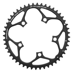 Plateau / Couronne Route 5 Branches D.110 Stronglight 48 Dents Exterieur Noir Alu 7075 Type Shimano 9v - 10v