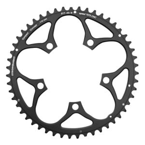 Plateau / Couronne Route 5 Branches D.110 Stronglight 51 Dents Exterieur Noir Alu 7075 Type Shimano 9v - 10v