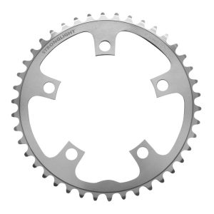 Plateau / Couronne Route 5 Branches D.110 Stronglight 42 Dents Interieur Argent Alu 7075 Type Shimano 9v - 10v