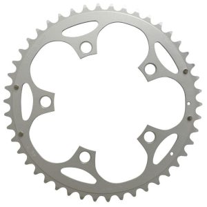 Plateau / Couronne Route 5 Branches D.110 Stronglight Dural 46 Dents Exterieur Argent Type Shimano 8v - 9v