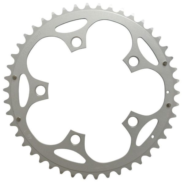 Plateau / Couronne Route 5 Branches D.110 Stronglight Dural 46 Dents Exterieur Argent Type Shimano 8v - 9v