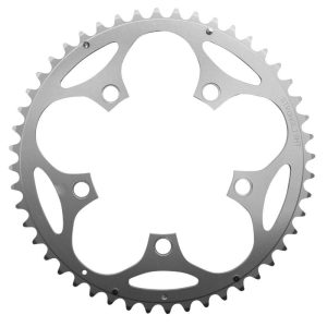Plateau / Couronne Route 5 Branches D.110 Stronglight Dural 48 Dents Exterieur Argent Type Shimano 8v - 9v