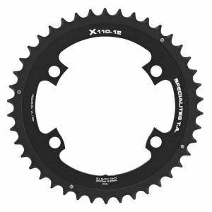 Plateau / Couronne Route 4bra D.110 Pour Shimano Ultegra R8100-8170 Dura-ace R9200-9270 105 R7100 Ta X110 42 Dents Exterieur Noir 12v. (Penser A Commander Le Kit Intravis Correspondant)
