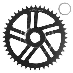 Plateau / Couronne VAE-e-bike Direct Mount Pour Bosch Esjot 44 Dents Mono 4ème Generation Noir Acier 12v - 11v Narrow Wide (2.38 - 1-2x3-32" - 5.65 1-2x11-128") (Deport 2.5mm)