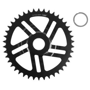 Plateau / Couronne VAE-e-bike Direct Mount Pour Bosch Esjot 42 Dents Mono 4ème Generation Noir Acier 12v - 11v Narrow Wide (2.38 - 1-2x3-32" - 5.65 1-2x11-128") (Deport 2.5mm)