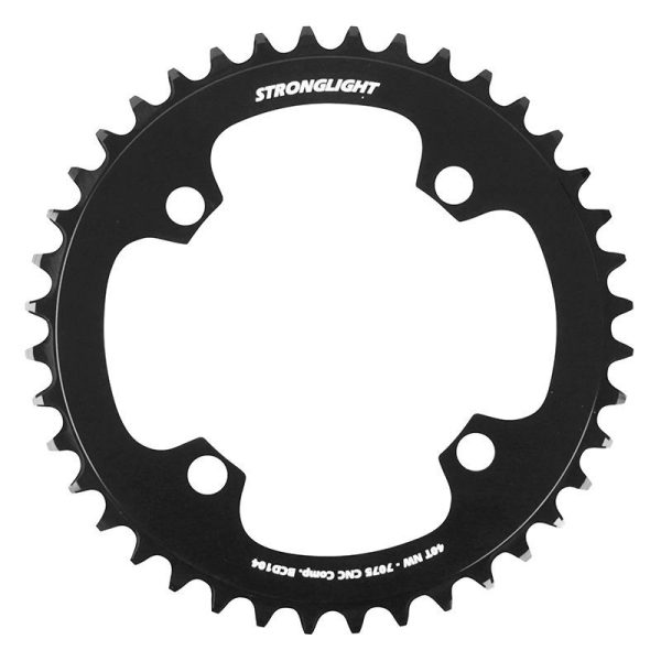 Plateau / Couronne VAE-e-bike 4bra D.104 Pour Bosch - Brose - Yamaha - Bafang - Shimano -SRAM Stronglight 40 Dents Mono Noir Alu 7075 Narrow Wide 12-11v