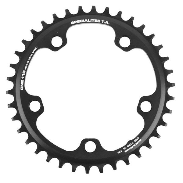 Plateau / Couronne Gravel 5 Branches D.110 Pour Shimano Grx Mono Ta 110 One 38 Dents Compatible Shimano-SRAM Noir 10-11-(12v SRAM)