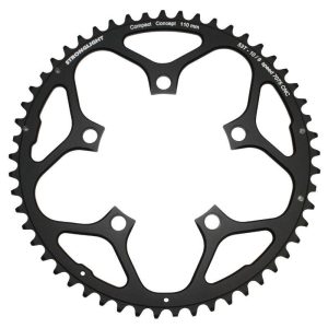 Plateau / Couronne Route 5 Branches D.110 Stronglight 53 Dents Exterieur Noir Alu 7075 Type Shimano 9v - 10v