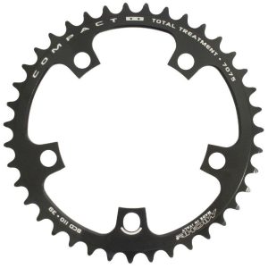 Plateau / Couronne Route 5 Branches D.110 Miche 39 Dents Interieur Type Shimano Et Campagnolo Alu Noir 9v - 10v