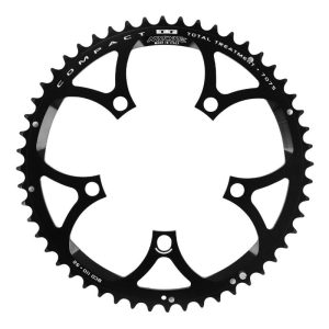 Plateau / Couronne Route 5 Branches D.110 Miche 52 Dents Exterieur Type Shimano Et Campagnolo Record Carbon - Chorus Carbon - Centaur Alu 9v - 10v Noir