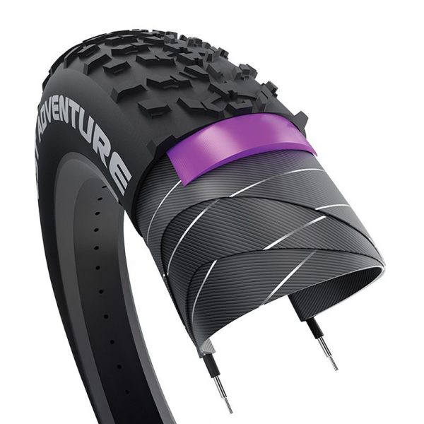Pneu VTT 26 X 4.00 Cst Adventure Anti-perforation Pour Fat Bike Noir Tr (100-559)