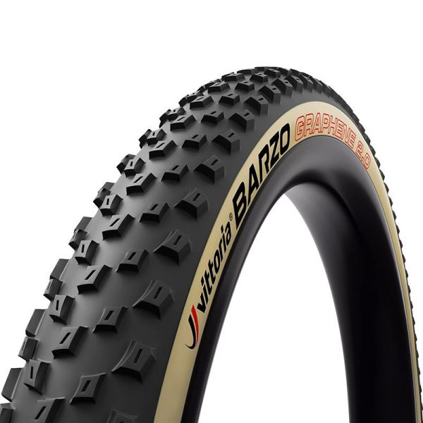 Pneu VTT 29 X 2.25 Vittoria Barzo Race Graphene 2.0 Noir-beige Tubeless Ready TS (55-622) -terrain Polyvalent