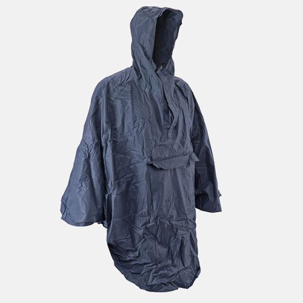 Poncho - Cape Anti Pluie Adulte Gravity S-m Bleu Marine Waterproof Avec Capuche - Taille 1.60 À 1.78m
