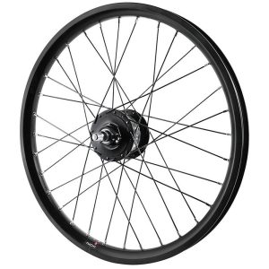 Roue VTT - Cargo - VAE - E-bike - Longtail Disque Blocage 20" Velox Kargo L Avant Noir Moyeu Shimano Dh3d37 Dynamo 6 Volt-3w (Renforce) Jante 25c 32 Rayons Inox -poids Max 225kgs-