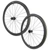 Roues Route Disque 700 Miche Swr Evo 40 Center Lock Carbone Noir Cassette Shimano Hg 12v Axe Traversant 12-100 Et 12-142 (Paire) - Tubeless Ready