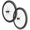 Roues Route Disque 700 Miche Swr Evo 50 Center Lock Carbone Noir Cassette Shimano Hg 12v Axe Traversant 12-100 Et 12-142 (Paire) - Tubeless Ready
