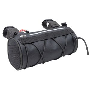 Sacoche de Cintre-guidon Velo Zefal Z Adventure F1 Noir Etanche Fixation Auto-agrippantes - Clips (L 200 X L 90 X H 90mm - 1.2litres) Charge Maxi 2kgs