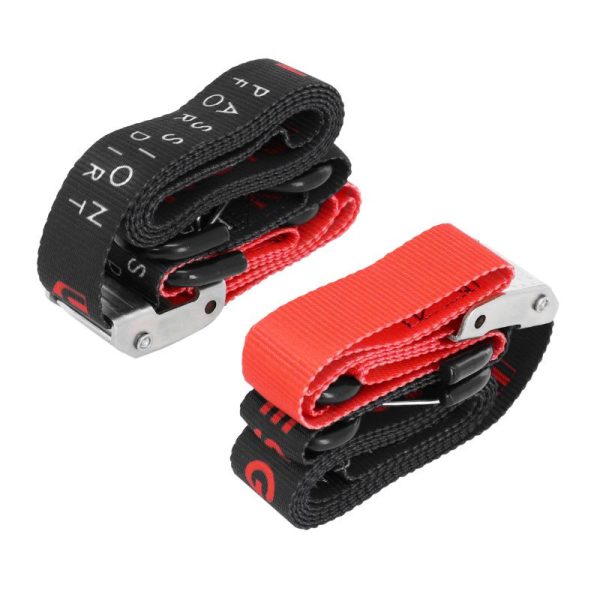 Sangle Moto Updesign A Boucle Automatique Avec Crochet-mousqueton Noir-rouge 38mm X 2