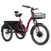 Tricycle Electrique-VAE City Leader Fox 24" Curtis 2025 Mixte Bordeaux Brillant 8v Shimano Nexus Moteur Roue Av Bafang 36v 45 Nm Batterie 16