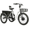 Tricycle Electrique-VAE City Leader Fox 24" Lovelo 2025 Mixte Blanc Brillant 3v Shimano Nexus Moteur Roue Av Bafang 36v 45 Nm Batterie 16