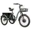 Tricycle Electrique-VAE City Leader Fox 24" Curtis 2025 Mixte Gris Mat 8v Shimano Nexus Moteur Roue Av Bafang 36v 45 Nm Batterie 16
