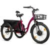 Tricycle Electrique-VAE City Leader Fox 24" Curtis X 2025 Mixte Bordeaux 8v Shimano Nexus Moteur Roue Av Bafang 36v 45 Nm Batterie 16