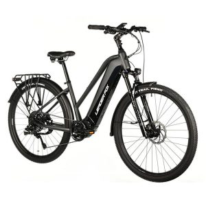 Velo Electrique-VAE VTC 28 Leader Fox Barnet 2025 Femme Gris 9v Moteur Central Bafang M510 36v 95 Nm Batterie 20ah (16