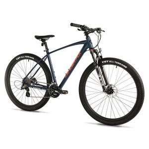 Velo Musculaire VTT 29 Leader Fox Evolution 2025 Mixte Bleu Ardoise Mat 8v Cadre 18 Pouces (Taille Adulte 170 À 178 Cm)