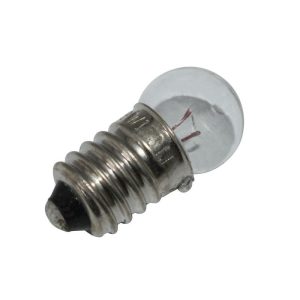 Ampoule-Lampe Velo 6V 0,6W Standard E-10 Graisseur Blanc A Visser (Feu de Position Arriere) (Vendu A L Unite) -Flosser-