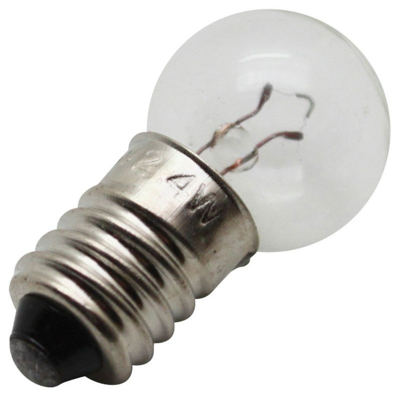 Ampoule-Lampe Velo 6V 2,4W Standard E10 G14 Gravity Blanc A Visser (Lampe Velo Feu Avant) (Boite de 10)
