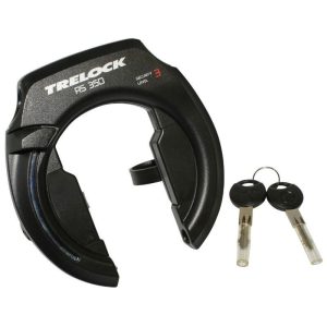 Antivol Velo Fer A Cheval Trelock Rs351 Noir Avec Fixation (Ecart Pour Pneu 60 mm)