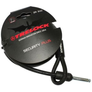 Antivol Velo Cable A Boucle Pour Fer A Cheval Trelock Zr310 Plug Noir Cable 1.80M Diam 10 mm (Profondeur Plug Fixation 50 mm et Diam 9.6 mm)