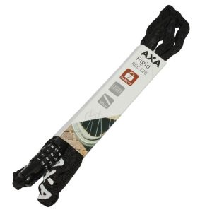 Antivol Velo Chaine A Combinaison Axa Rigid Code Diam 3.5 mm L1.20M Noir - Securite Niveau 3-15