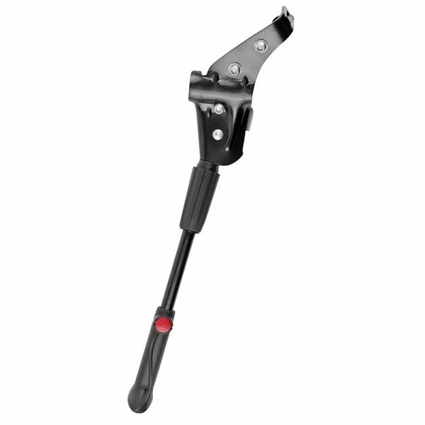 Bequille Velo Laterale Arriere Newton 24-28" Reglable Fixation Base-Hauban Alu Noir