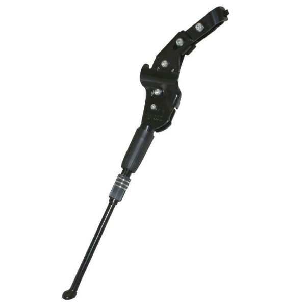 Bequille Velo Laterale Arriere Gravity 24-28" Reglable Fixation Base-Hauban Alu Noir (Compatible Disque de Frein Ar)