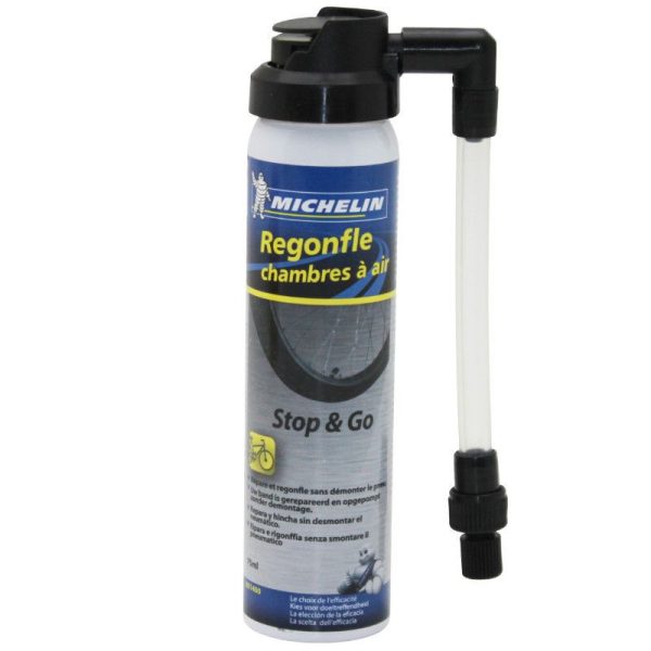 Bombe Anti-Crevaison Michelin Stop&Go Pneu Tubeless - Tubetype Presta-Schrader (75Ml)