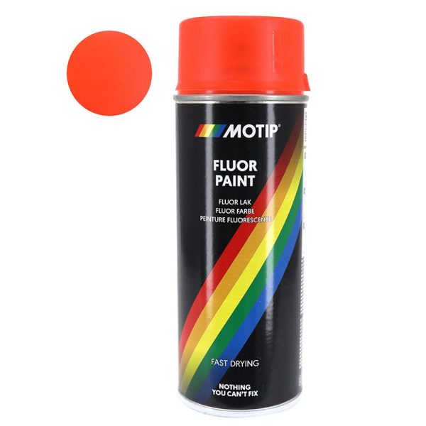 Bombe de Peinture Motip Pro Fluo Rouge-Orange Aerosol 400 ml (04020)