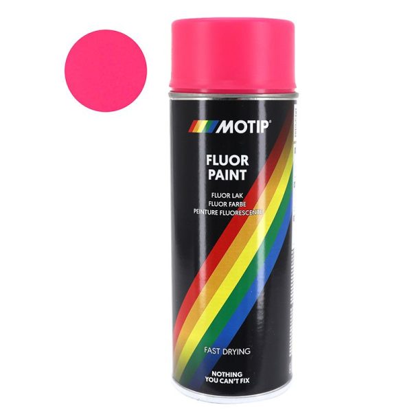 Bombe de Peinture Motip Pro Fluo Rose Aerosol 400 ml (04021)