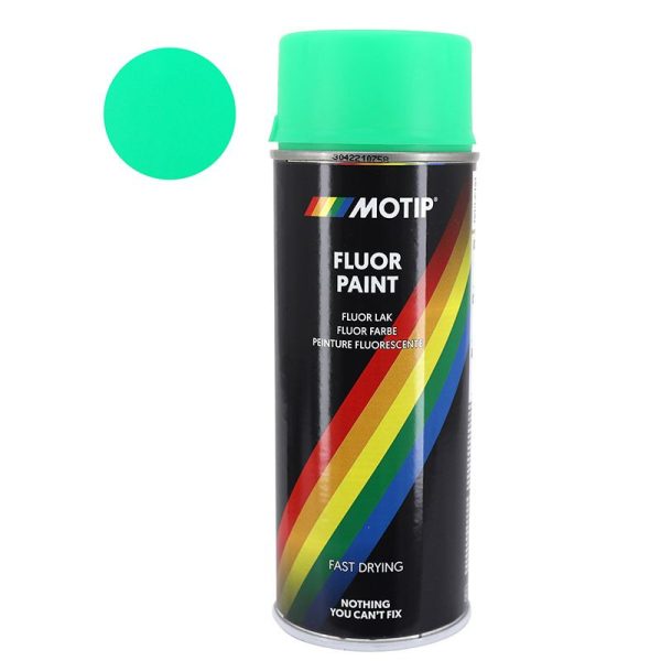 Bombe de Peinture Motip Pro Fluo Vert Aerosol 400 ml (04023)