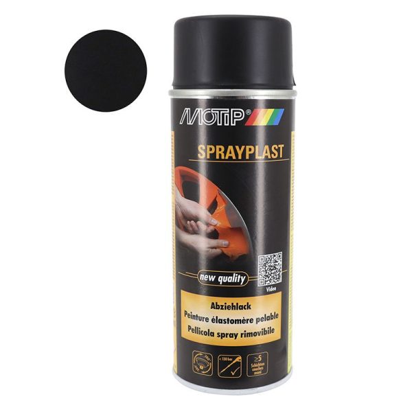 Bombe de Peinture Motip Sprayplast Noir Mat Aerosol 400 ml (396519)