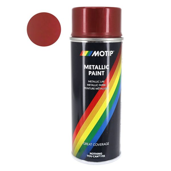 Bombe de Peinture Motip Pro Metal Rouge Aerosol 400 ml (04045)