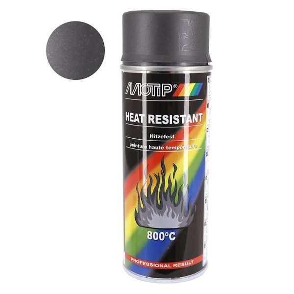 Bombe de Peinture Motip Pro Haute Temperature 800 Anthracite Aerosol 400 ml (04037)