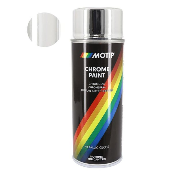 Bombe de Peinture Motip Pro Effet Chrome Aerosol 400 ml (04060) (Attention Ne Pas Couvrir de Vernis)