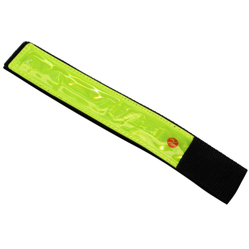 Brassard de Securite Gravity Jaune Reflechissant Avec 1 Led (Livre Avec Pile Cr2032) (Vendu A L'Unite)