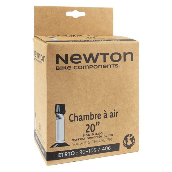 Chambre a Air Velo 20 X 3.50-4.00 Newton Valve Standard 40mm - Epaisseur Renforcee 1.2mm pour Fat Bike