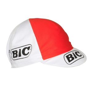 Casquette Velo Equipe Vintage Bic Blanc-Orange