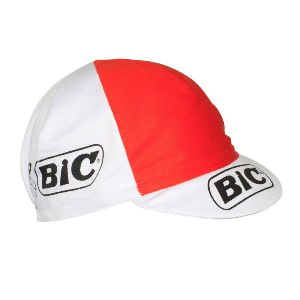 Casquette Velo Equipe Vintage Bic Blanc-Orange