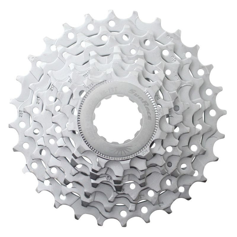 Cassette 7V. Sunrace M63 12-28 VTT Pour Shimano-SRAM Nickel (Livre En Boite) (12-14-16-18-21-24-28)
