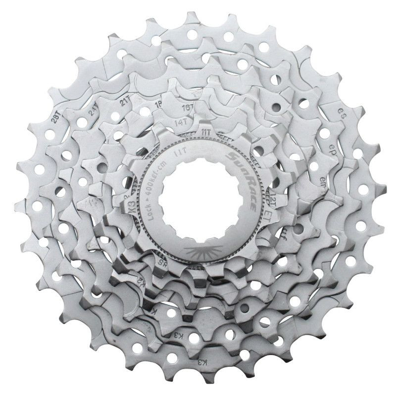 Cassette 8V. Sunrace R86 11-28 Route Pour Shimano-SRAM Nickel (Livre En Boite) (11-12-14-16-18-21-24-28)