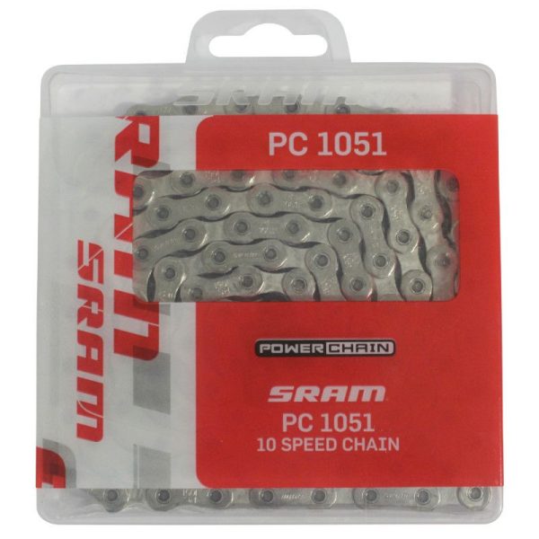 Chaine Velo 10V. Route-VTT SRAM Pc-1051 Gris-Noir 114 Maillons